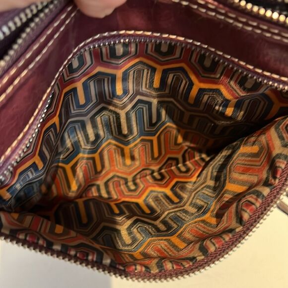 Franco‎ Sarto Maroon Faux Leather Crossbody Bag - Picture 10 of 13